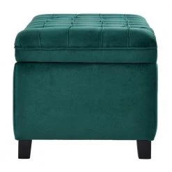 Green Upholstered Flip Top Storage Bench with Button Tufted Top (16.1 in. H x 46.5 in. W x 20.1 in. D ) by Huluwat 13 Green Upholstered Flip Top Storage Bench with Button Tufted Top (16.1 in. H x 46.5 in. W x 20.1 in. D ) by Huluwat -Southern Enterprises Sales green huluwat bedroom benches dj tc wf280924aac 4f 1000