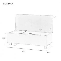 Green Upholstered Flip Top Storage Bench with Button Tufted Top (16.1 in. H x 46.5 in. W x 20.1 in. D ) by Huluwat 12 Green Upholstered Flip Top Storage Bench with Button Tufted Top (16.1 in. H x 46.5 in. W x 20.1 in. D ) by Huluwat -Southern Enterprises Sales green huluwat bedroom benches dj tc wf280924aac c3 1000