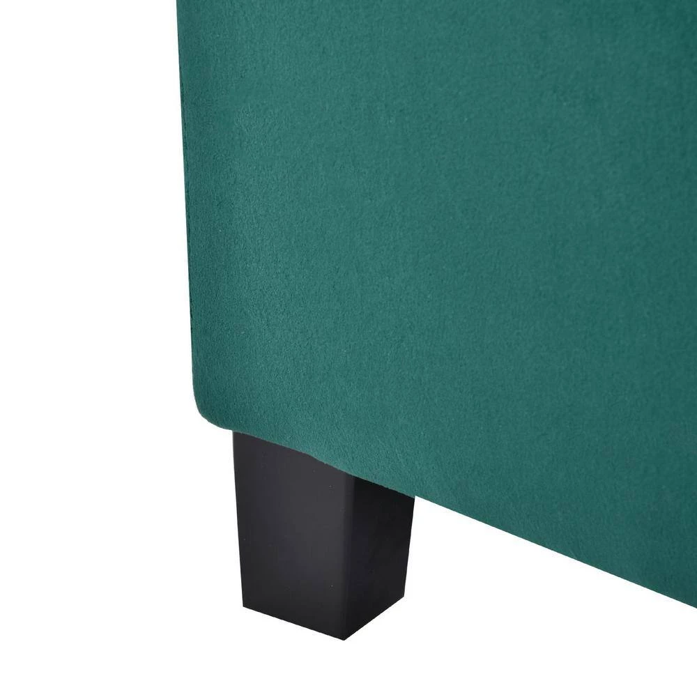 Green Upholstered Flip Top Storage Bench with Button Tufted Top (16.1 in. H x 46.5 in. W x 20.1 in. D ) by Huluwat 8 Green Upholstered Flip Top Storage Bench with Button Tufted Top (16.1 in. H x 46.5 in. W x 20.1 in. D ) by Huluwat - Image 7