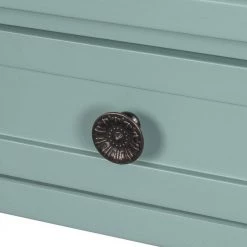 36 in. Green Modern Rectangle Solid Wood Console Table for Living Room with 4-Drawers and 1-Shelf by Huluwat -Southern Enterprises Sales green huluwat console tables dj tc wf212304aam 44 1000