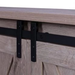 59 in. Grey Modern TV Stand with 2-Cabinets Fits TV's up to 60 in. with Cable Management by Huluwat -Southern Enterprises Sales grey huluwat tv stands ry tc ushg4609 fa 1000