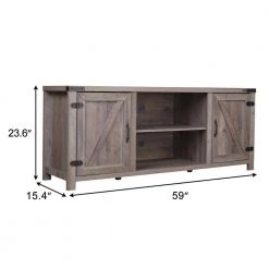 59 in. Grey TV Stand with 2-Cabinets Fits TV's up to 60 in. with Cable Management by Huluwat -Southern Enterprises Sales grey huluwat tv stands ry tc ushg4610 c3 1000