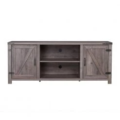 59 in. Grey TV Stand with 2-Cabinets Fits TV's up to 60 in. with Cable Management by Huluwat -Southern Enterprises Sales grey huluwat tv stands ry tc ushg4610 fa 1000