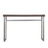 Hanover 46 in. Burnt Oak Veneer Standard Rectangle Wood Console Table by Southern Enterprises -Southern Enterprises Sales legs powder coated silver finish top burnt oak veneer with a weathered appearance southern enterprises console tables hd040431 64 1000