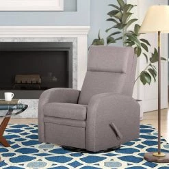 Light Gray Fabric Glider Swivel Recliner(Set of 1) by Huluwat -Southern Enterprises Sales light gray huluwat recliners lys tc 595191114 31 1000