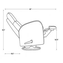 Light Gray Fabric Glider Swivel Recliner(Set of 1) by Huluwat -Southern Enterprises Sales light gray huluwat recliners lys tc 595191114 4f 1000