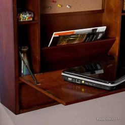 26 in. Mahogany Brown Rectangular 1 -Drawer Floating Desk with Wall Mounted Feature by Southern Enterprises -Southern Enterprises Sales mahogany brown southern enterprises floating desks hd865737 c3 1000