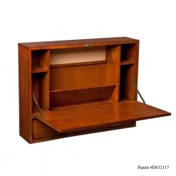 26 in. Mahogany Brown Rectangular 1 -Drawer Floating Desk with Wall Mounted Feature by Southern Enterprises -Southern Enterprises Sales mahogany brown southern enterprises floating desks hd865737 d4 1000