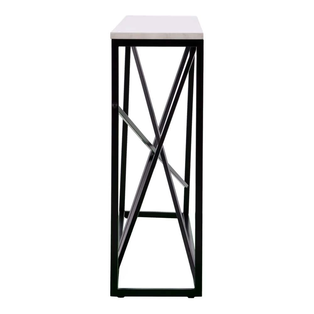 Tesino 52 in. Matte Black/White Rectangle Composite Console Table by Southern Enterprises 10 Tesino 52 in. Matte Black/White Rectangle Composite Console Table by Southern Enterprises - Image 8