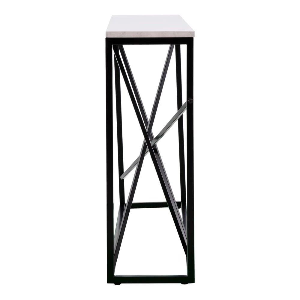Tesino 52 in. Matte Black/White Rectangle Composite Console Table by Southern Enterprises 4 Tesino 52 in. Matte Black/White Rectangle Composite Console Table by Southern Enterprises - Image 2