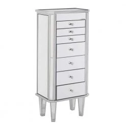 Gretta Silver Mirrored Jewelry Armoire by Southern Enterprises