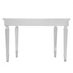 Bardot 45 in. Matte Silver Standard Half Moon Mirrored Console Table by Southern Enterprises