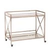 Olivia Bar Cart in Metallic Gold by Southern Enterprises -Southern Enterprises Sales metallic gold finish southern enterprises bar carts hd866031 64 1000