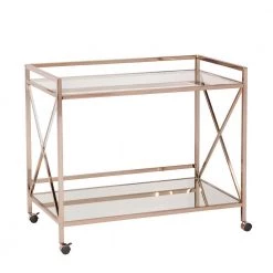 Olivia Bar Cart in Metallic Gold by Southern Enterprises