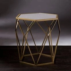 Alyse Metallic Gold End Table by Southern Enterprises -Southern Enterprises Sales metallic gold southern enterprises end side tables hd889382 44 1000