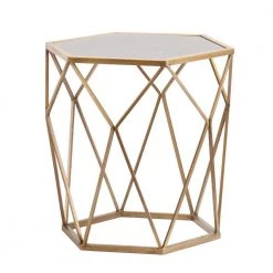 Alyse Metallic Gold End Table by Southern Enterprises