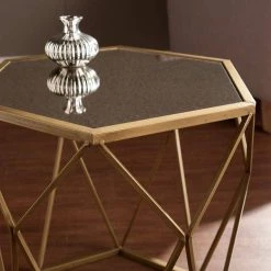 Alyse Metallic Gold End Table by Southern Enterprises -Southern Enterprises Sales metallic gold southern enterprises end side tables hd889382 c3 1000