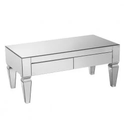 Hannity 41 in. Metallic Silver Large Rectangle Glass Coffee Table with Drawers by Southern Enterprises 16 Hannity 41 in. Metallic Silver Large Rectangle Glass Coffee Table with Drawers by Southern Enterprises -Southern Enterprises Sales metallic silver southern enterprises coffee tables hd748412 44 1000