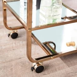 E mmane Art Deco Mirrored Bar Cart by Southern Enterprises 17 E mmane Art Deco Mirrored Bar Cart by Southern Enterprises -Southern Enterprises Sales mirror champagne southern enterprises bar carts hd523866 66 1000