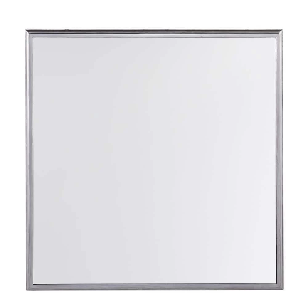 Eshom 29 in. Silver Medium Square Glass Coffee Table with Shelf by Southern Enterprises 6 Eshom 29 in. Silver Medium Square Glass Coffee Table with Shelf by Southern Enterprises - Image 4