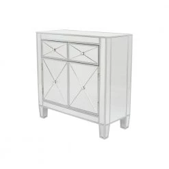 Vernon Mirrored Storage Accent Cabinet by Southern Enterprises