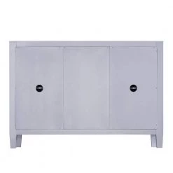 Pavel 50.25 in. Rectangle Wood 3-Drawer Silver Mirrored Cabinet by Southern Enterprises -Southern Enterprises Sales mirrored finish with matte silver trim southern enterprises end side tables hd473857 66 1000