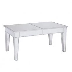 Ethel 24 in. Silver Medium Rectangle Wood Coffee Table by Southern Enterprises