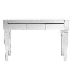 Hannity Contemporary Silver Metallic Mirrored Console Table by Southern Enterprises 16 Hannity Contemporary Silver Metallic Mirrored Console Table by Southern Enterprises -Southern Enterprises Sales mirrored w matte silver trim and warm maroon felt southern enterprises console tables hd748436 1f 1000