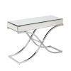 Alice 43 in. Clear Glass Rectangle Mirrored Console Table by Southern Enterprises -Southern Enterprises Sales mirrored with chrome finish southern enterprises console tables hd864990 64 1000