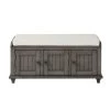 Gray Homes Collection Wood Storage Bench with 2-Cabinets (18.3 in. H x 42.1 in. W x 15.4 in. D) by Huluwat -Southern Enterprises Sales n a huluwat dining benches dj tc wf195952aae 64 1000