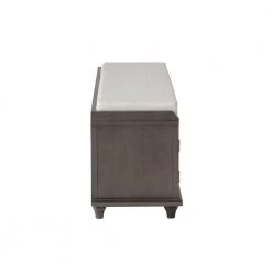 Gray Homes Collection Wood Storage Bench with 2-Cabinets (18.3 in. H x 42.1 in. W x 15.4 in. D) by Huluwat -Southern Enterprises Sales n a huluwat dining benches dj tc wf195952aae fa 1000