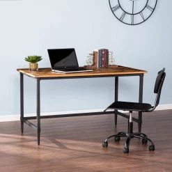 Marenna 52.5 in. Natural Finish Reclaimed Wood Writing Desk by Southern Enterprises 17 Marenna 52.5 in. Natural Finish Reclaimed Wood Writing Desk by Southern Enterprises -Southern Enterprises Sales natural and black finish southern enterprises writing desks hd447414 31 1000