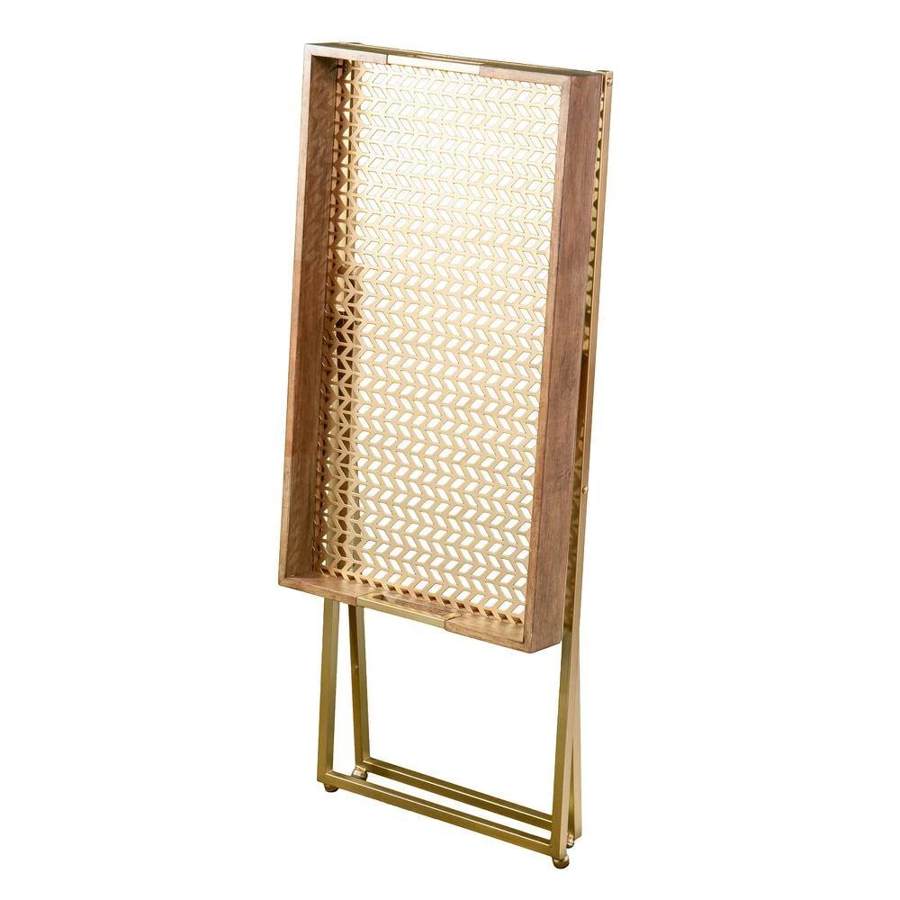 Tucker 26 in. Wooden Rectangle Folding Side Table by Southern Enterprises 8 Tucker 26 in. Wooden Rectangle Folding Side Table by Southern Enterprises - Image 6