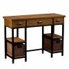42 in. Natural Brown Rectangular 3 -Drawer Writing Desk with Keyboard Tray by Southern Enterprises -Southern Enterprises Sales natural brown southern enterprises writing desks hd888583 64 1000
