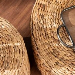 Freedrick 14 in. Round Water Hyacinth Storage Tables - 2pc Set by Southern Enterprises -Southern Enterprises Sales natural finish southern enterprises end side tables hd473819 c3 1000