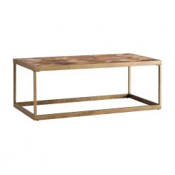Silva 48 in. Natural Reclaimed Wood/Antique Brass Large Rectangle Wood Coffee Table by Southern Enterprises -Southern Enterprises Sales natural reclaimed wood and antique brass finish southern enterprises coffee tables hd598727 1f 1000