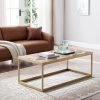 Silva 48 in. Natural Reclaimed Wood/Antique Brass Large Rectangle Wood Coffee Table by Southern Enterprises -Southern Enterprises Sales natural reclaimed wood and antique brass finish southern enterprises coffee tables hd598727 64 1000