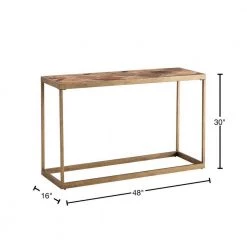 Silva 48 in. Natural Reclaimed Wood/Antique Brass Standard Rectangle Wood Console Table by Southern Enterprises -Southern Enterprises Sales natural reclaimed wood and antique brass finish southern enterprises console tables hd598741 40 1000