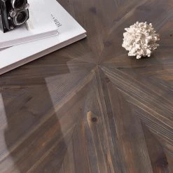 Latta 36 in. Gray/Black Medium Round Wood Coffee Table by Southern Enterprises -Southern Enterprises Sales natural reclaimed wood and black finish southern enterprises coffee tables hd598697 c3 1000