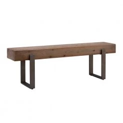 Gavrielle Natural Reclaimed Wood Rustic Industrial Bench by Southern Enterprises -Southern Enterprises Sales natural reclaimed wood and black finish southern enterprises dining benches hd598383 1f 1000