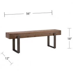 Gavrielle Natural Reclaimed Wood Rustic Industrial Bench by Southern Enterprises -Southern Enterprises Sales natural reclaimed wood and black finish southern enterprises dining benches hd598383 44 1000