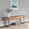 Gavrielle Natural Reclaimed Wood Rustic Industrial Bench by Southern Enterprises -Southern Enterprises Sales natural reclaimed wood and black finish southern enterprises dining benches hd598383 64 1000