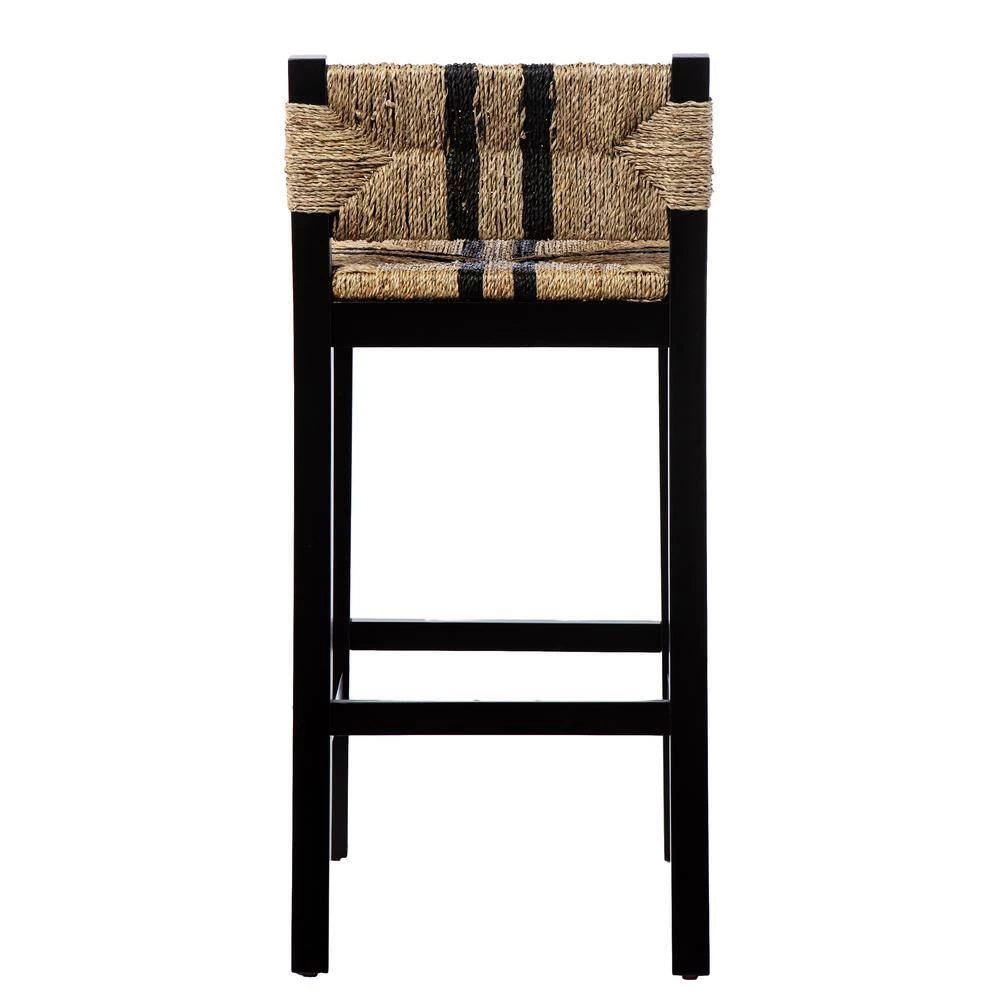 Griffin 38.5 in. Natural Backed Wood Bar Stool with Seagrass Seat (Set of 2) by Southern Enterprises 7 Griffin 38.5 in. Natural Backed Wood Bar Stool with Seagrass Seat (Set of 2) by Southern Enterprises - Image 5