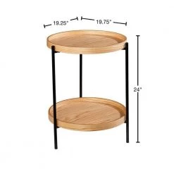 Vanderbuilt 19.75 in. Natural Round MDF End Table by Southern Enterprises -Southern Enterprises Sales natural southern enterprises end side tables hd391915 40 1000
