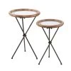 Coneties 17.25 in. Natural Round Glass End Table 2-Pieces by Southern Enterprises -Southern Enterprises Sales natural southern enterprises end side tables hd391984 64 1000