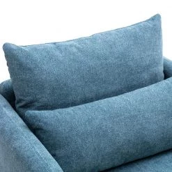 Navy Blue Upholstered Accenting Chair with Solid Wood Legs(Set of 1) by Huluwat -Southern Enterprises Sales navy blue huluwat accent chairs dj tc pp284075aav 44 1000