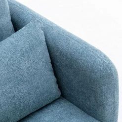 Navy Blue Upholstered Accenting Chair with Solid Wood Legs(Set of 1) by Huluwat -Southern Enterprises Sales navy blue huluwat accent chairs dj tc pp284075aav fa 1000