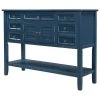 45.3 in. Navy Blue Rectangle MDF Console Table with Drawers by Huluwat -Southern Enterprises Sales navy blue huluwat console tables dj t wf197822aav 64 1000