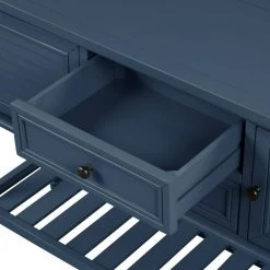 47 in. Navy Blue Modern Rectangle Wood Console Table for Living Room with 2-Drawers, 2-Cabinets and 1-Shelf by Huluwat 17 47 in. Navy Blue Modern Rectangle Wood Console Table for Living Room with 2-Drawers, 2-Cabinets and 1-Shelf by Huluwat -Southern Enterprises Sales navy blue huluwat console tables dj tc wf280255aav 1f 1000