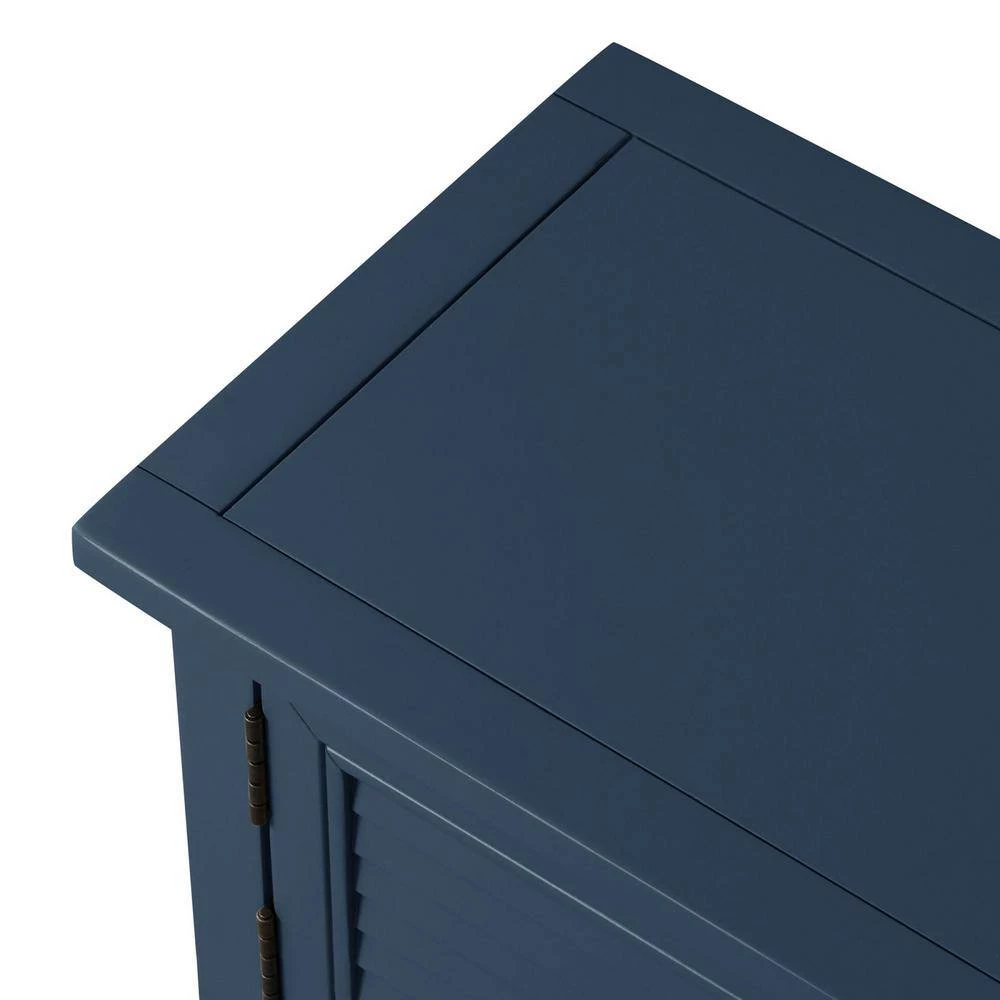 47 in. Navy Blue Modern Rectangle Wood Console Table for Living Room with 2-Drawers, 2-Cabinets and 1-Shelf by Huluwat 7 47 in. Navy Blue Modern Rectangle Wood Console Table for Living Room with 2-Drawers, 2-Cabinets and 1-Shelf by Huluwat - Image 5